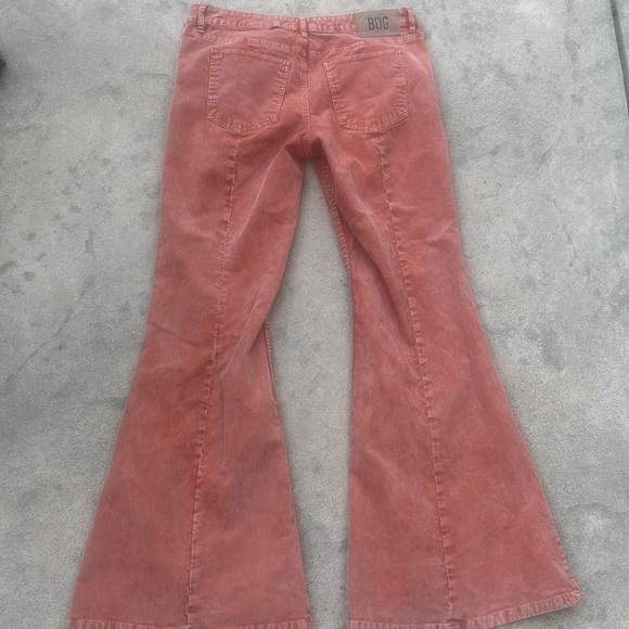 BDG Urban Outfitters Extreme Flare Orange Rust Cord Pants Women's Size 28 - Picture 8 of 10